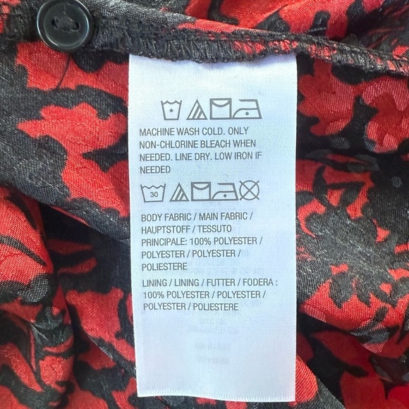 Susan Graver Occasions Reg Printed Woven Jacquard Wrap Dress in Dark Red - 2X - Picture 6 of 6